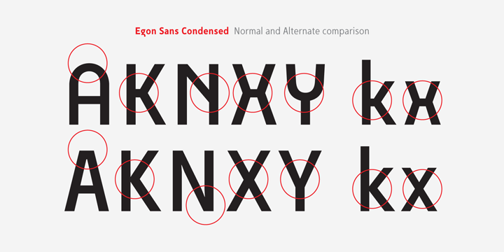 Example font Egon Sans Condensed #3